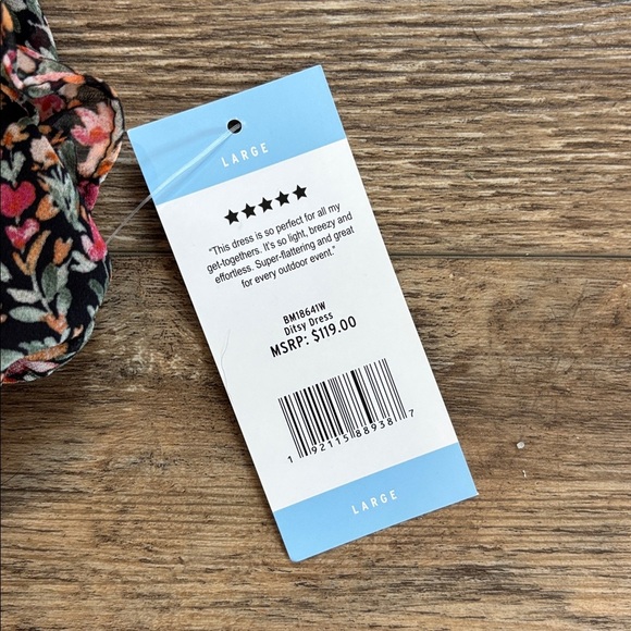 BB Dakota Steve Madden Ditsy Tiered Ruffle Dress Floral Print Women's Size L NWT - Picture 3 of 14